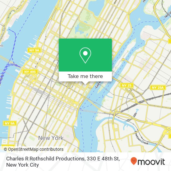 Charles R Rothschild Productions, 330 E 48th St map