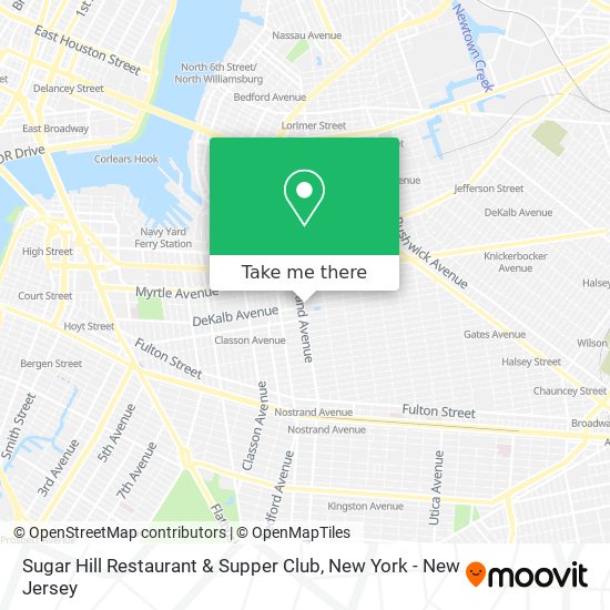 Mapa de Sugar Hill Restaurant & Supper Club