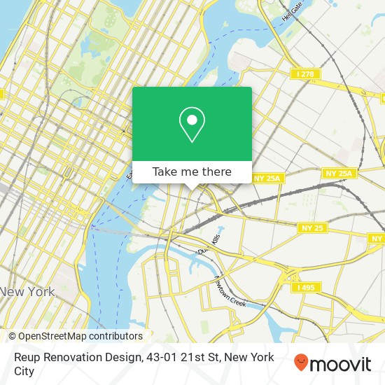 Reup Renovation Design, 43-01 21st St map