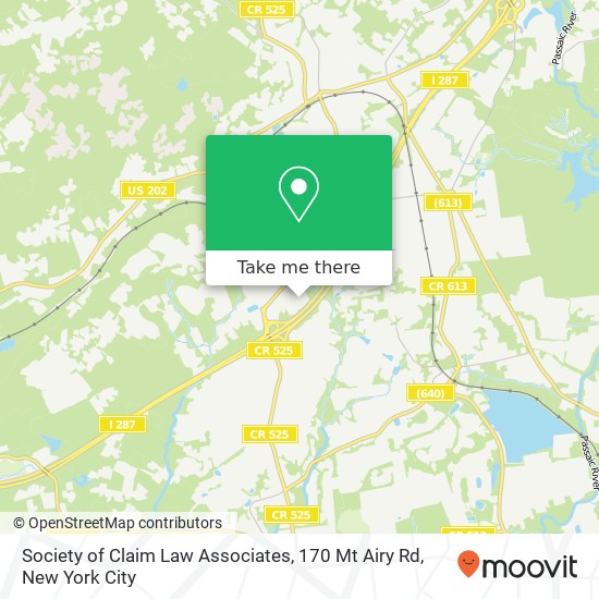 Mapa de Society of Claim Law Associates, 170 Mt Airy Rd