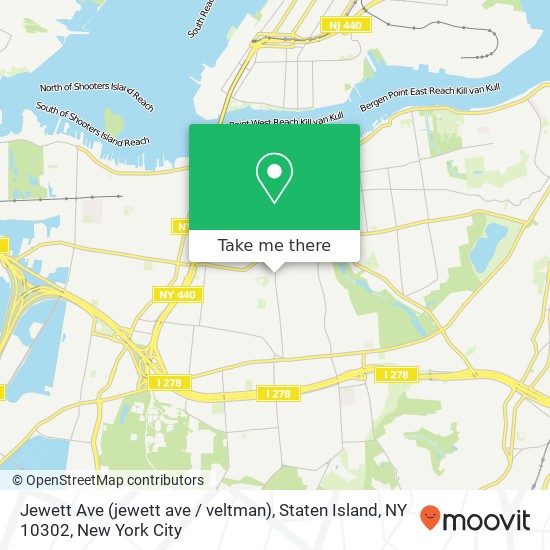 Mapa de Jewett Ave (jewett ave / veltman), Staten Island, NY 10302