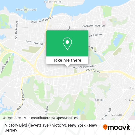Mapa de Victory Blvd (jewett ave / victory)