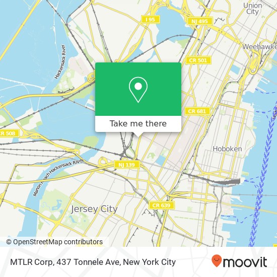 Mapa de MTLR Corp, 437 Tonnele Ave