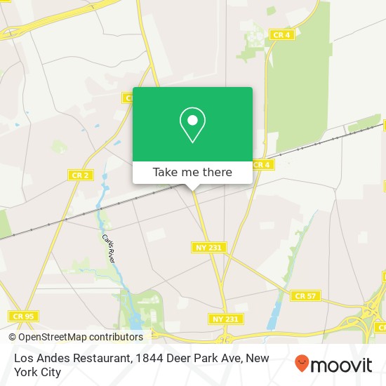 Mapa de Los Andes Restaurant, 1844 Deer Park Ave