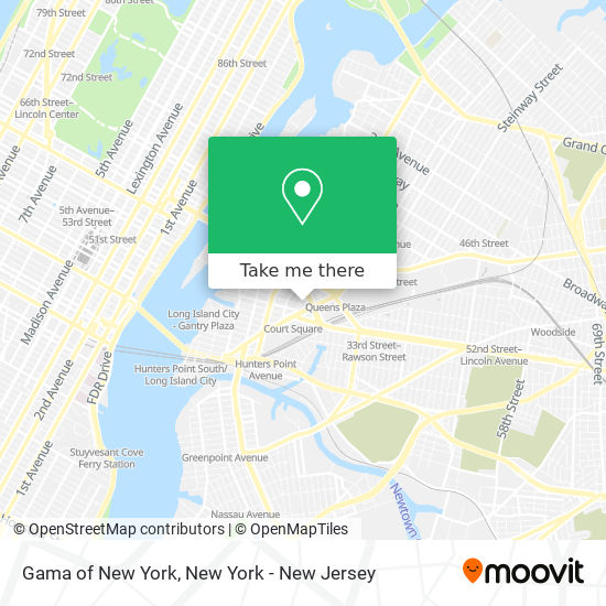 Mapa de Gama of New York