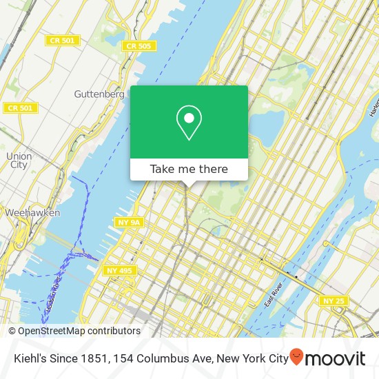 Mapa de Kiehl's Since 1851, 154 Columbus Ave