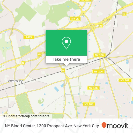 NY Blood Center, 1200 Prospect Ave map