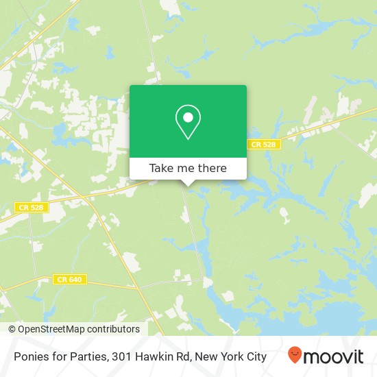Mapa de Ponies for Parties, 301 Hawkin Rd