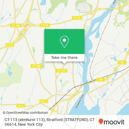 CT-113 (elmhurst 113), Stratford (STRATFORD), CT 06614 map