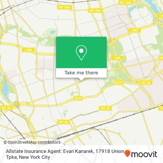 Mapa de Allstate Insurance Agent: Evan Kanarek, 17918 Union Tpke