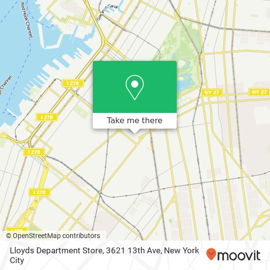 Mapa de Lloyds Department Store, 3621 13th Ave