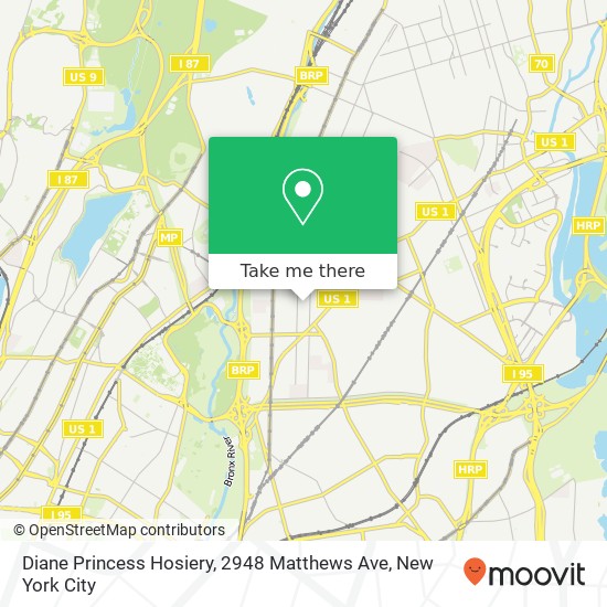 Diane Princess Hosiery, 2948 Matthews Ave map