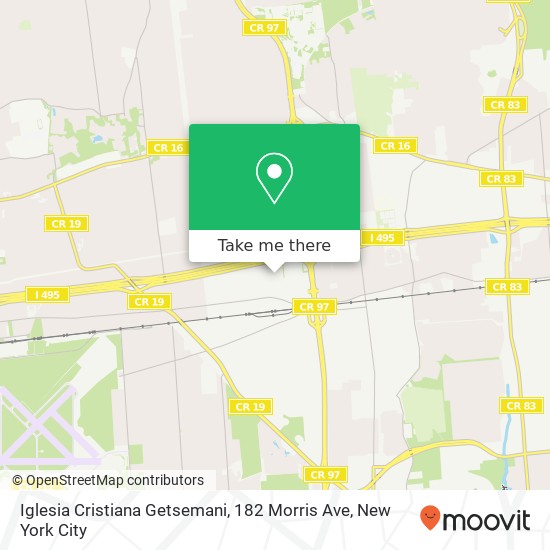 Mapa de Iglesia Cristiana Getsemani, 182 Morris Ave