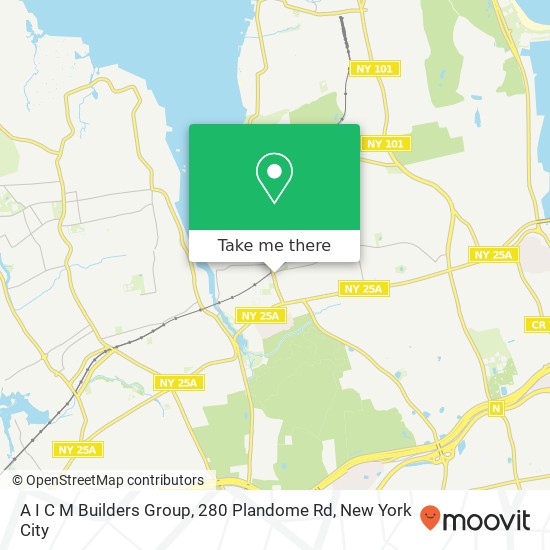 Mapa de A I C M Builders Group, 280 Plandome Rd