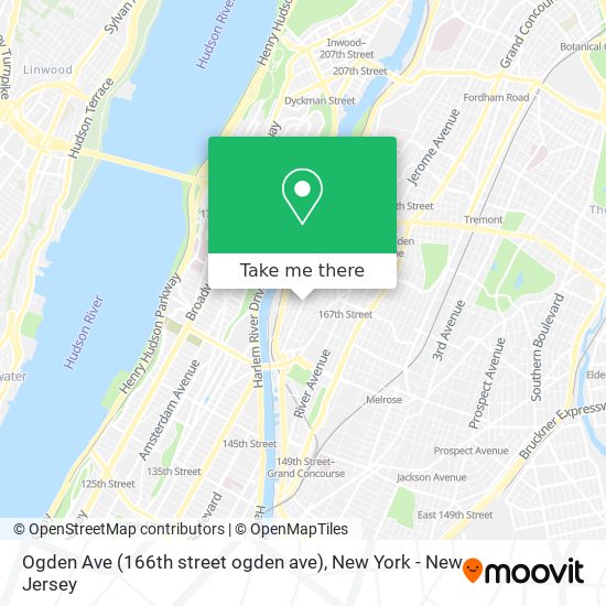 Ogden Ave (166th street ogden ave) map
