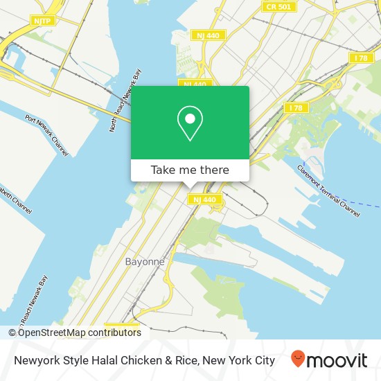 Newyork Style Halal Chicken & Rice, 1003 Broadway map