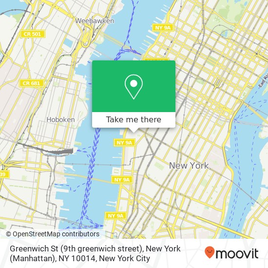 Greenwich St (9th greenwich street), New York (Manhattan), NY 10014 map