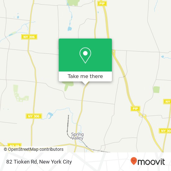 Mapa de 82 Tioken Rd, Spring Valley, NY 10977