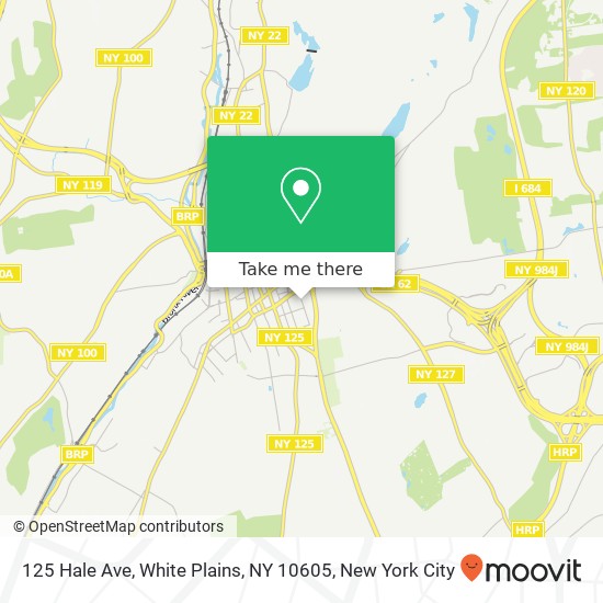 Mapa de 125 Hale Ave, White Plains, NY 10605