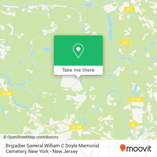 Mapa de Brigadier General William C Doyle Memorial Cemetery, 350 Province Line Rd