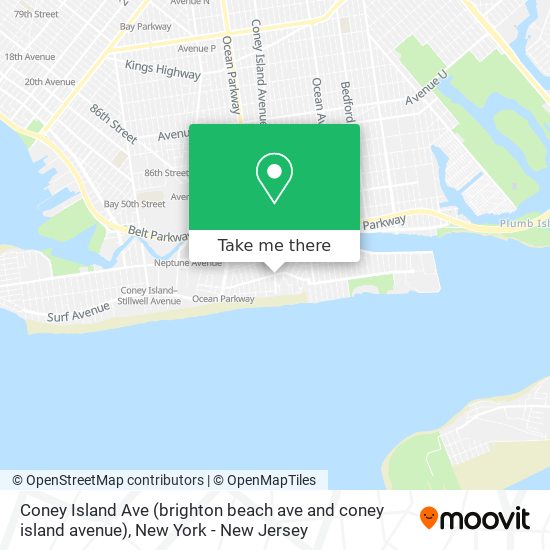Coney Island Ave (brighton beach ave and coney island avenue) map