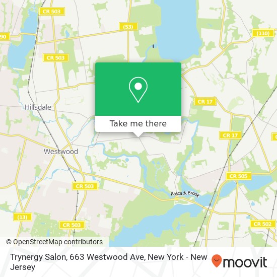 Mapa de Trynergy Salon, 663 Westwood Ave