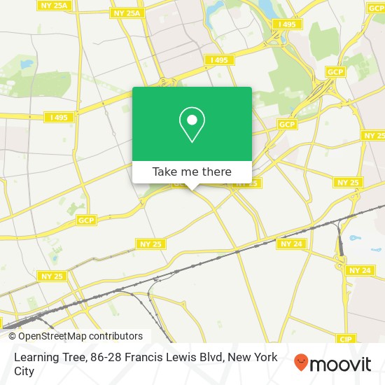 Learning Tree, 86-28 Francis Lewis Blvd map