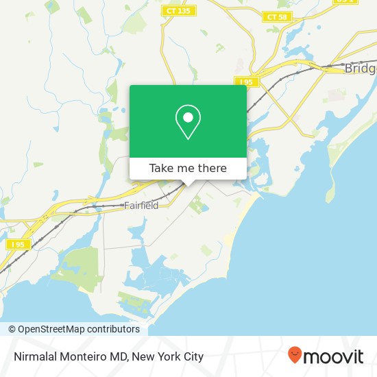 Nirmalal Monteiro MD, 52 Beach Rd map