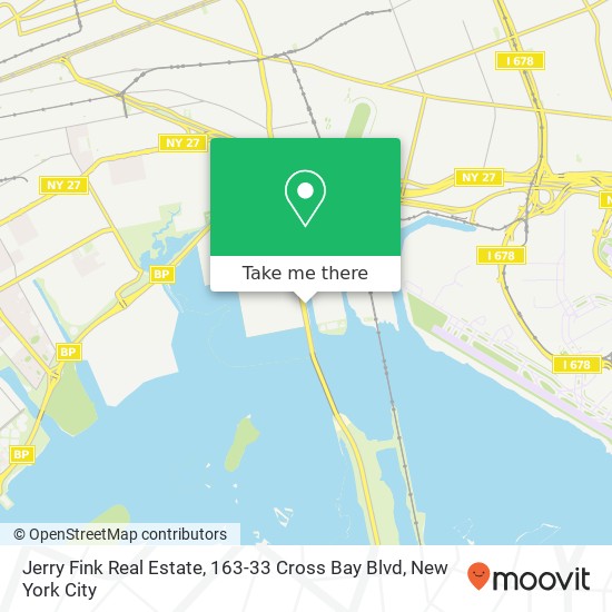 Mapa de Jerry Fink Real Estate, 163-33 Cross Bay Blvd