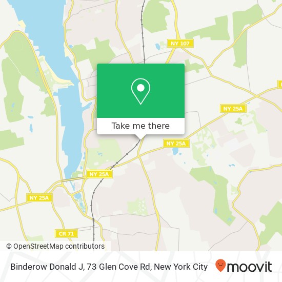 Mapa de Binderow Donald J, 73 Glen Cove Rd