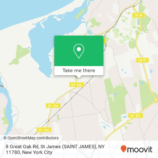 Mapa de 8 Great Oak Rd, St James (SAINT JAMES), NY 11780