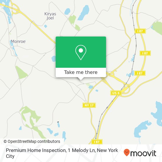 Mapa de Premium Home Inspection, 1 Melody Ln