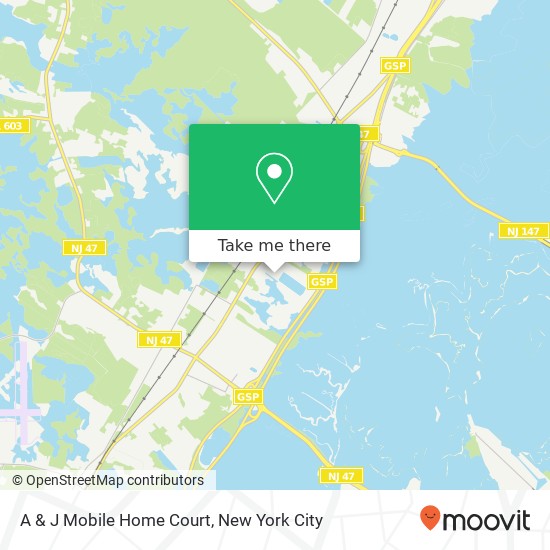 Mapa de A & J Mobile Home Court