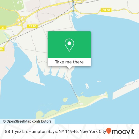 Mapa de 88 Trynz Ln, Hampton Bays, NY 11946