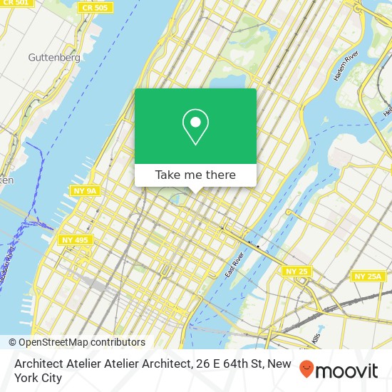 Architect Atelier Atelier Architect, 26 E 64th St map