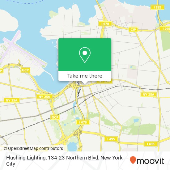 Mapa de Flushing Lighting, 134-23 Northern Blvd