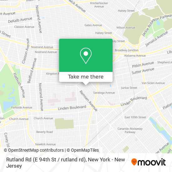 Rutland Rd (E 94th St / rutland rd) map