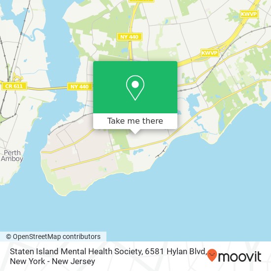 Mapa de Staten Island Mental Health Society, 6581 Hylan Blvd