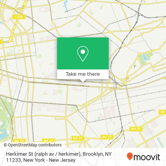 Mapa de Herkimer St (ralph av / herkimer), Brooklyn, NY 11233