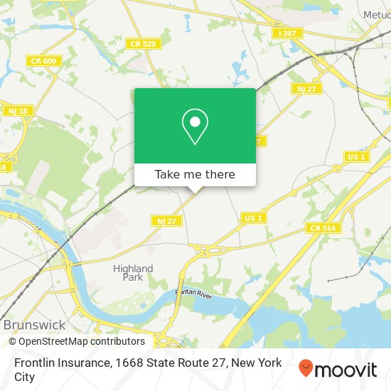 Mapa de Frontlin Insurance, 1668 State Route 27