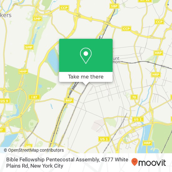 Bible Fellowship Pentecostal Assembly, 4577 White Plains Rd map