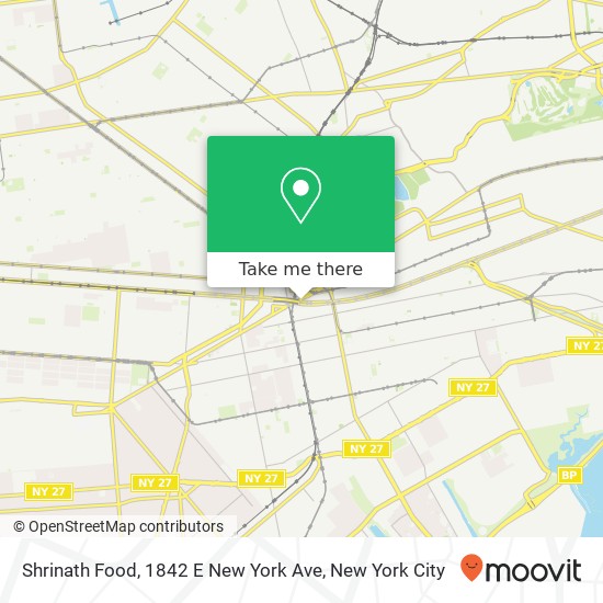 Mapa de Shrinath Food, 1842 E New York Ave