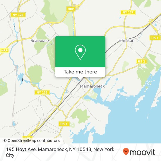 195 Hoyt Ave, Mamaroneck, NY 10543 map