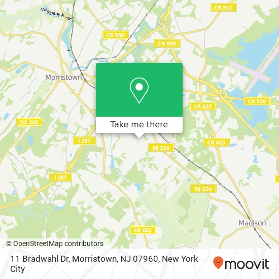 11 Bradwahl Dr, Morristown, NJ 07960 map