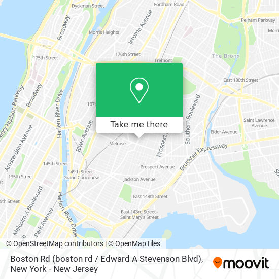 Boston Rd (boston rd / Edward A Stevenson Blvd) map