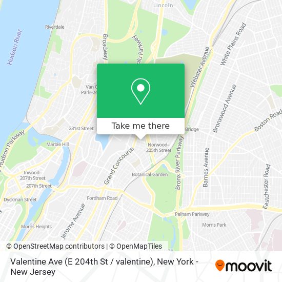 Valentine Ave (E 204th St / valentine) map