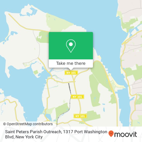 Mapa de Saint Peters Parish Outreach, 1317 Port Washington Blvd