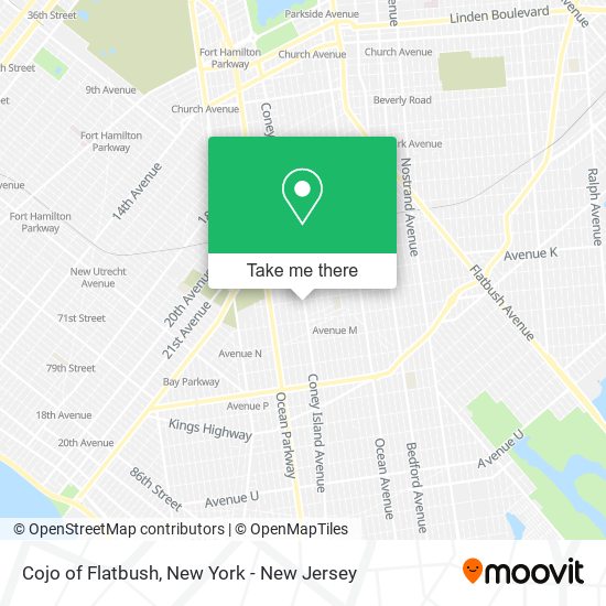 Cojo of Flatbush map