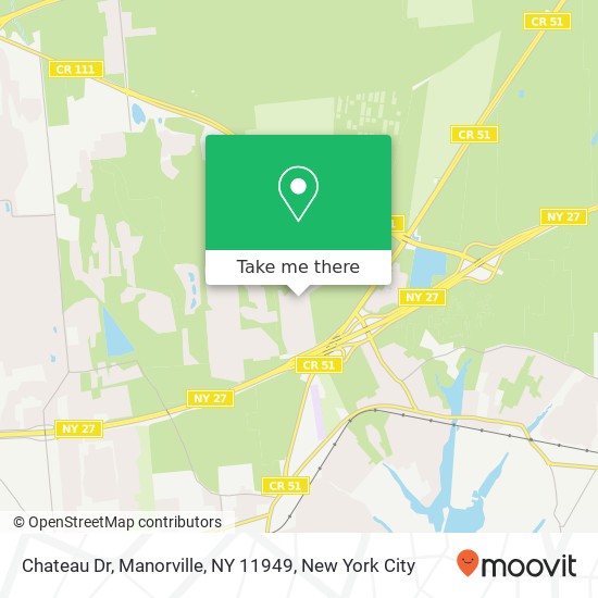 Mapa de Chateau Dr, Manorville, NY 11949