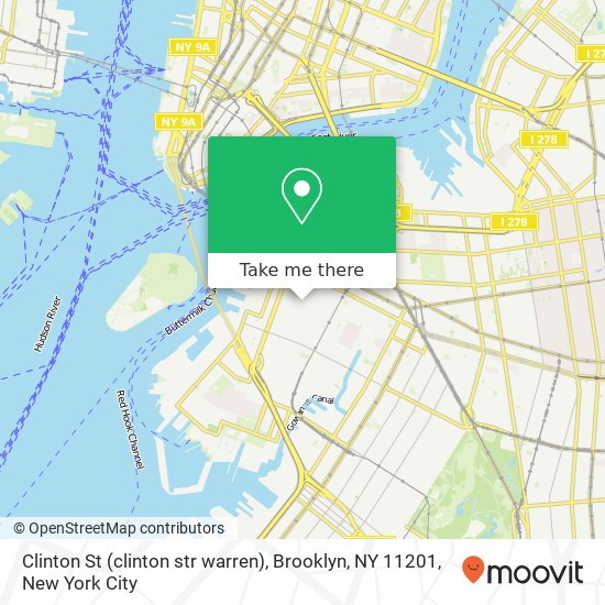 Clinton St (clinton str warren), Brooklyn, NY 11201 map